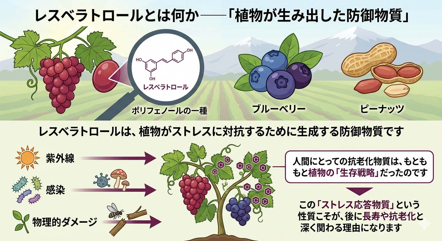 レスベラトロールとは何か──「植物が生み出した防御物質」