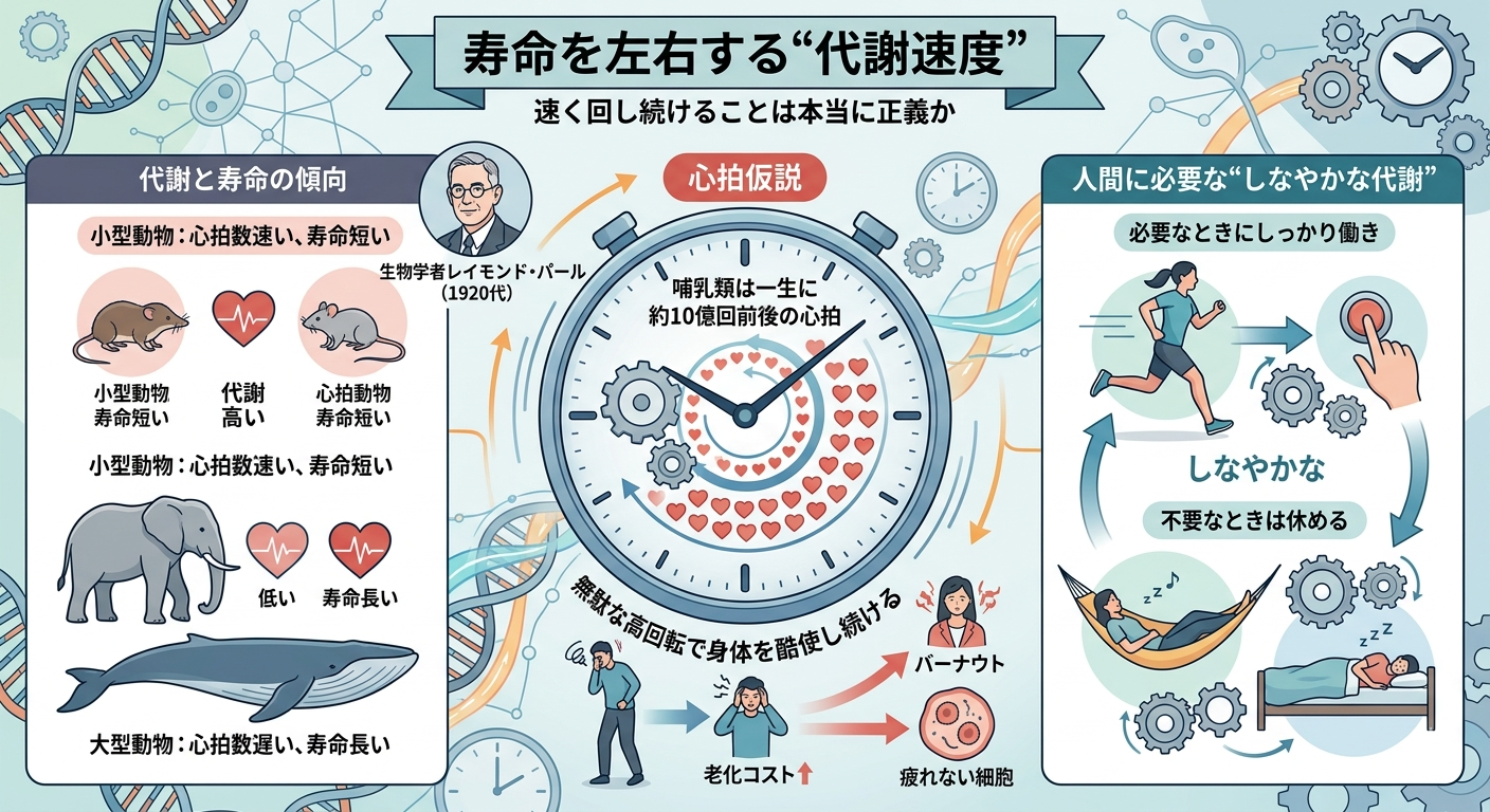寿命を左右する“代謝速度”ー速く回し続けることは本当に正義か