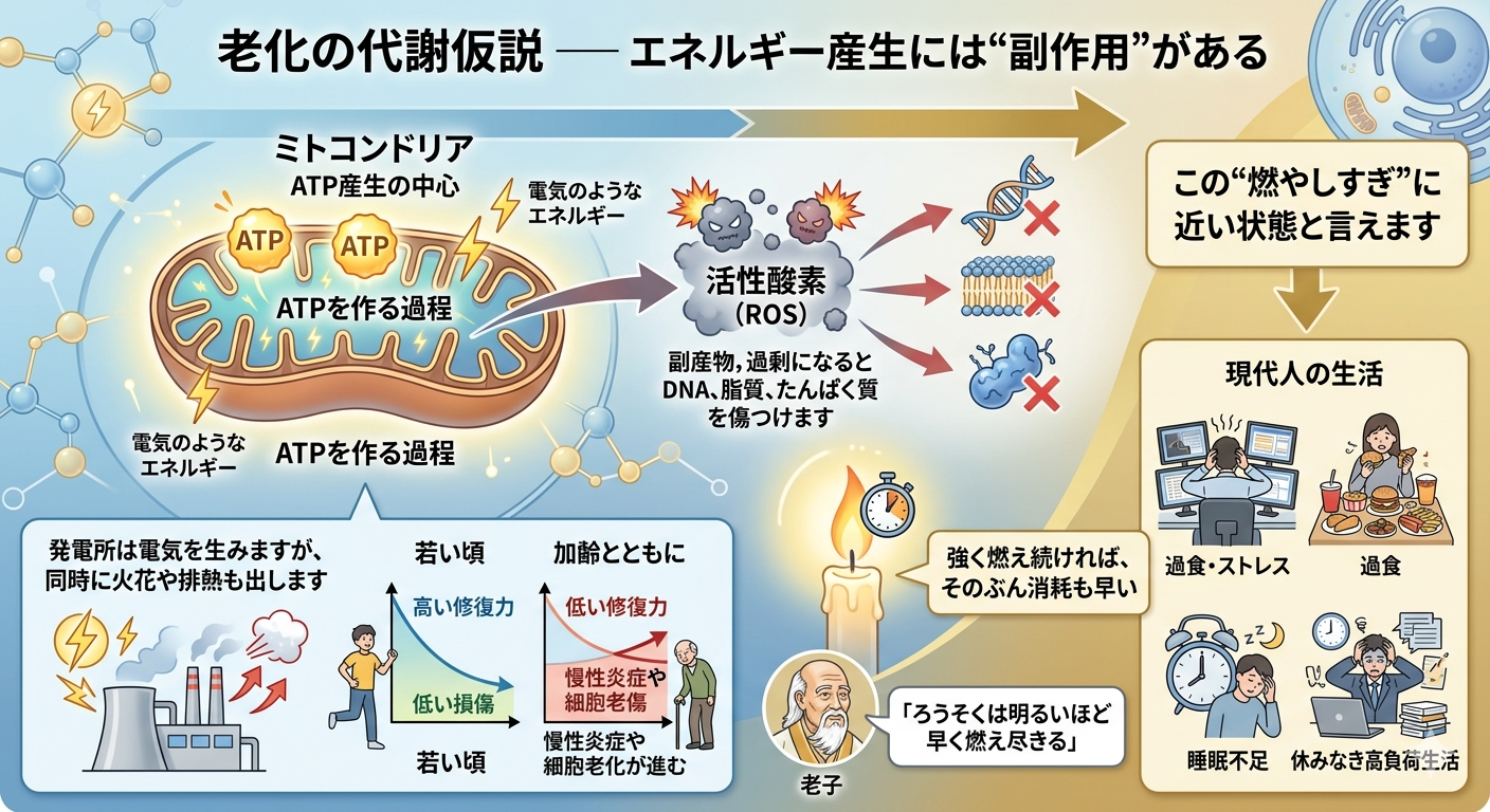 老化の代謝仮説ーエネルギー産生には“副作用”がある