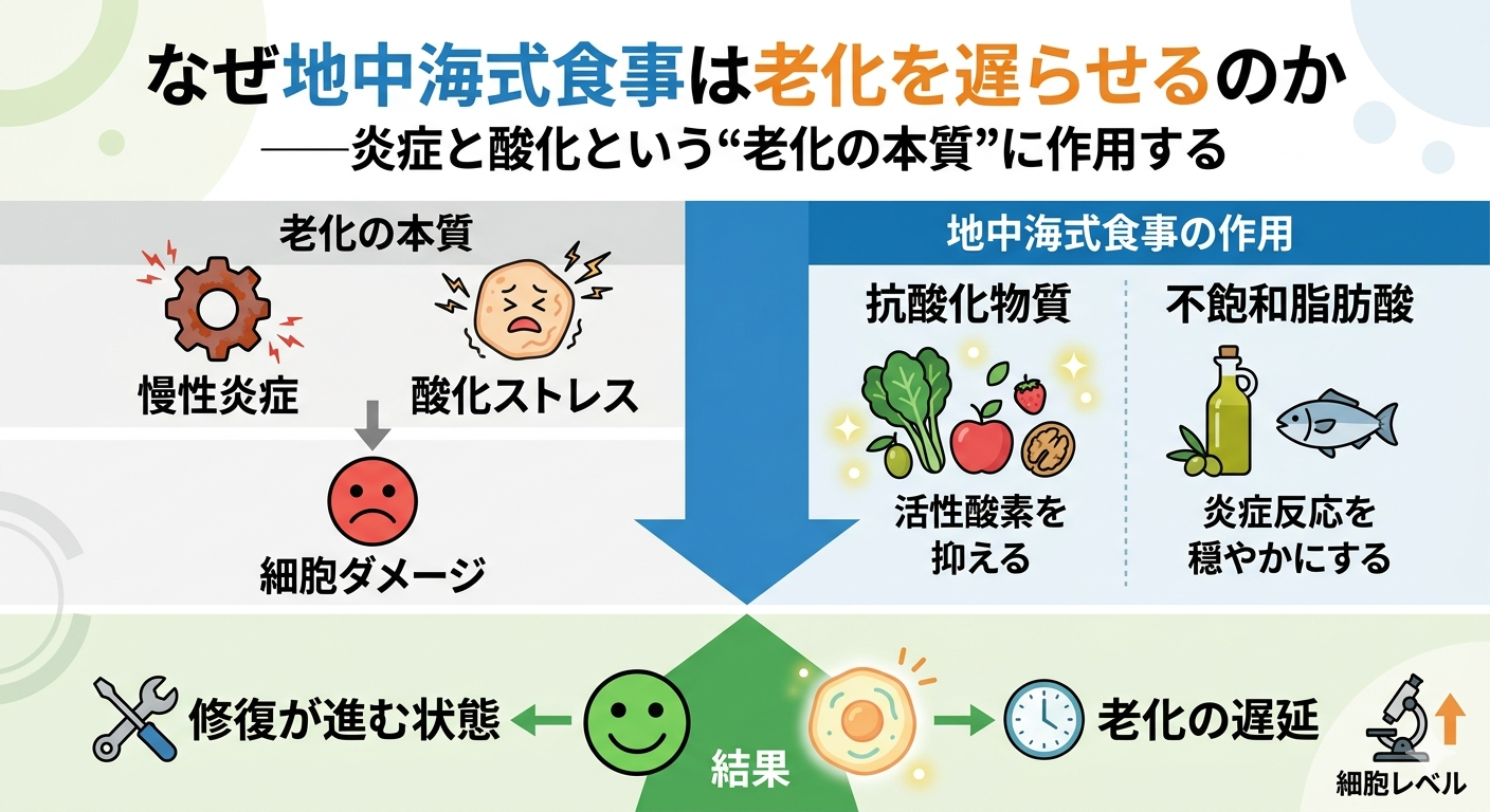 なぜ地中海式食事は老化を遅らせるのか