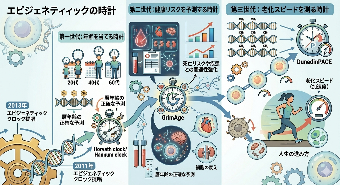 エピジェネティッククロックの誕生と進化