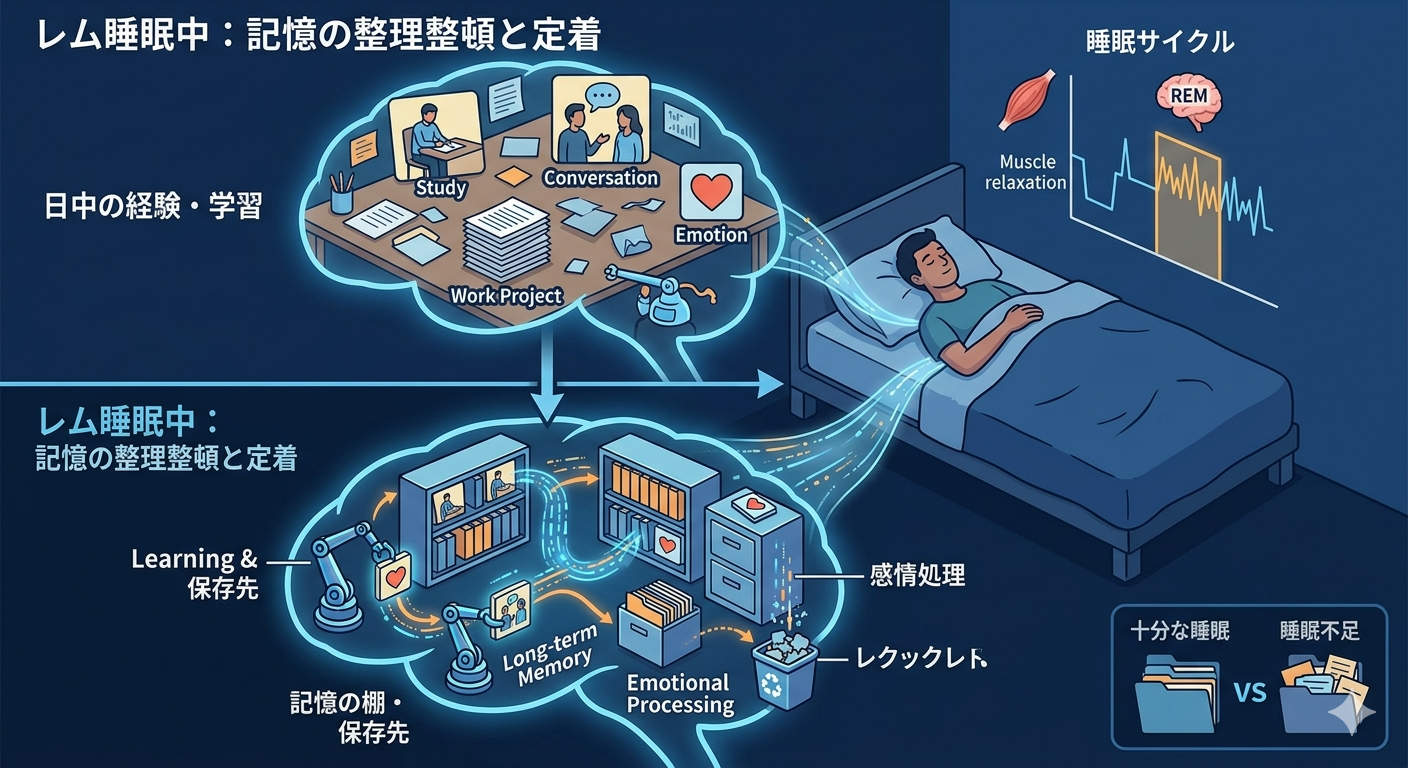 私たちは毎晩、2種類の睡眠を行き来している─レム睡眠──脳の整理整頓時間