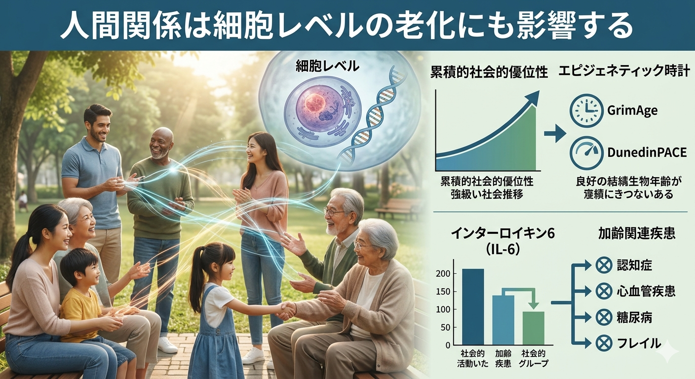 人間関係は細胞レベルの老化にも影響する