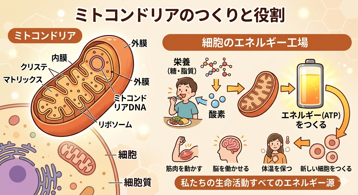 ミトコンドリアのつくりと役割