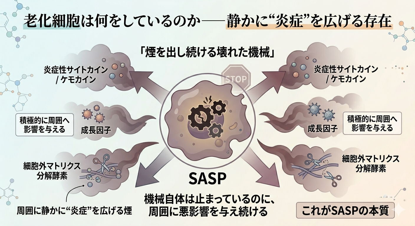 老化細胞は何をしているのか──静かに“炎症”を広げる存在