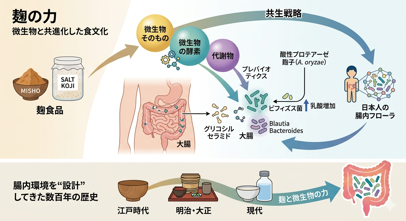 日本人の腸内フローラを形作った「麹」の力─ 微生物と共進化した食文化