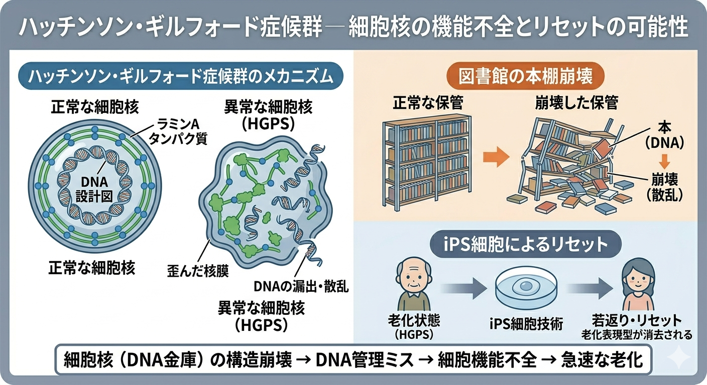 ハッチンソン・ギルフォード症候群─ 細胞核という“金庫”が壊れる病気