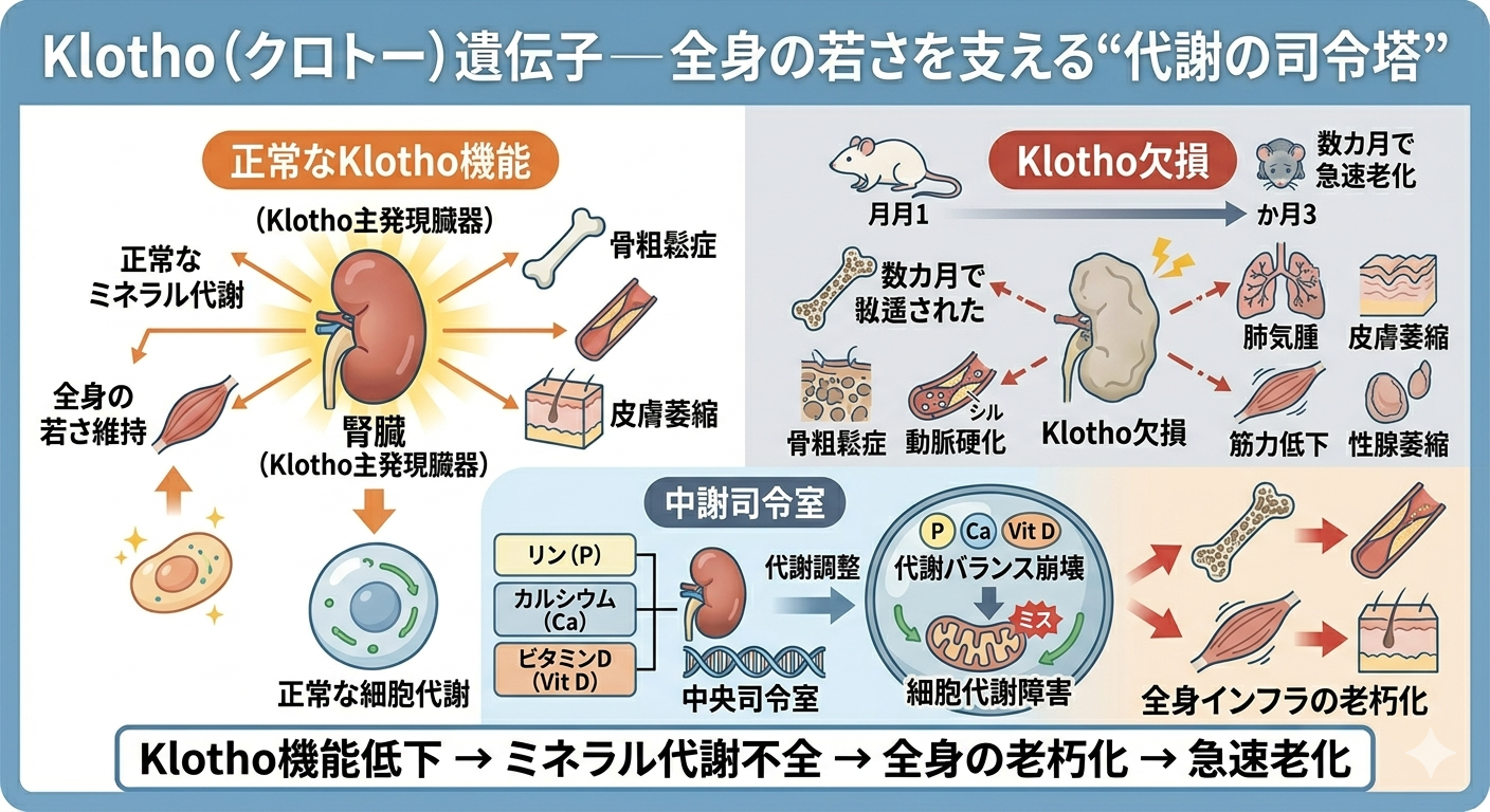 Klotho（クロトー）遺伝子─ 全身の若さを支える“代謝の司令塔”