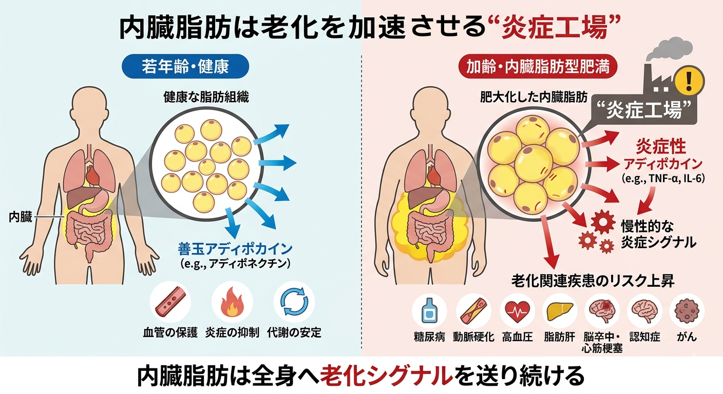 なぜ内臓脂肪は危険なのか──老化を加速させる“炎症工場”