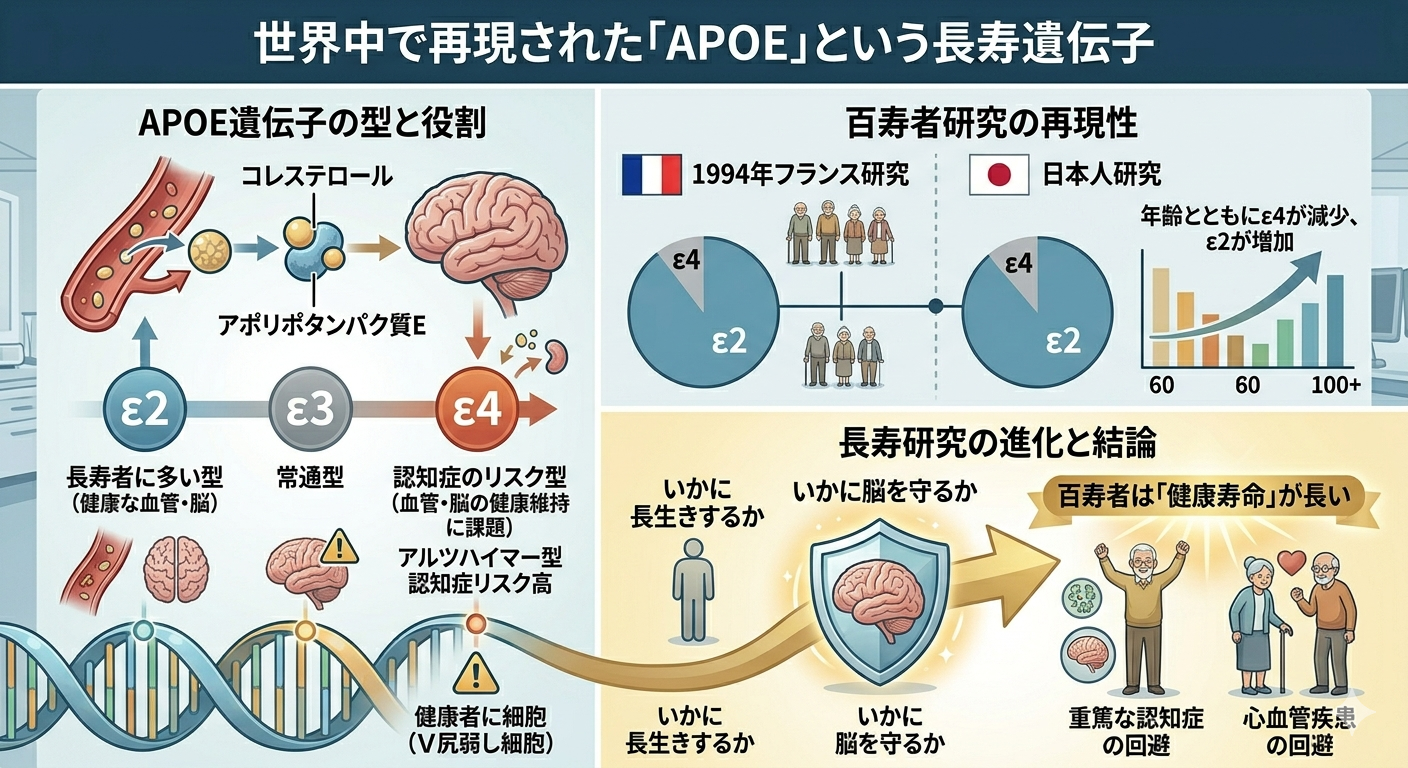 世界中で再現された「APOE」という長寿遺伝子
