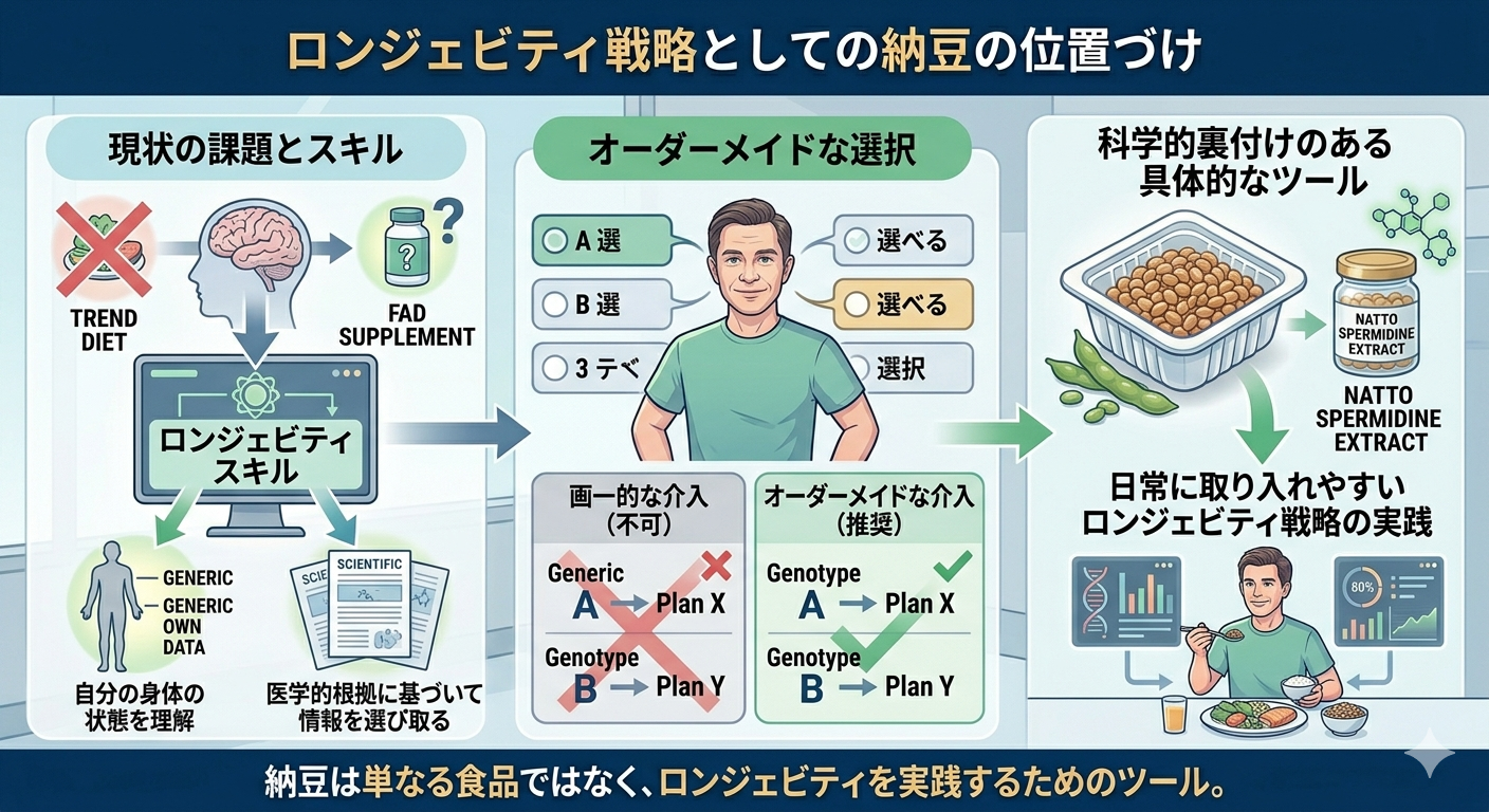 納豆は、「意識しなくても健康に寄与する仕組みを、生活の中に組み込める食品」