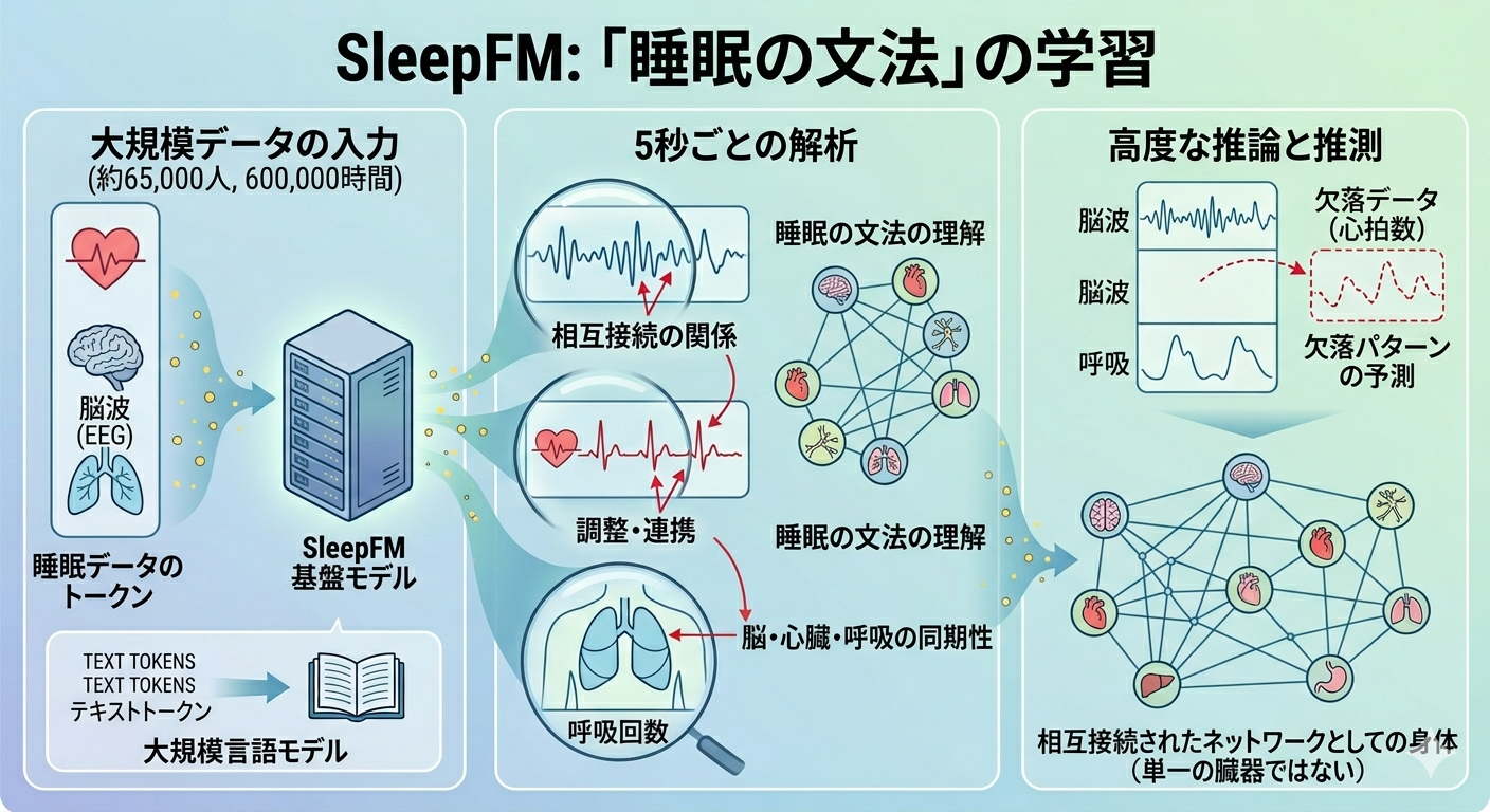 SleepFMは「睡眠の文法」を学習した