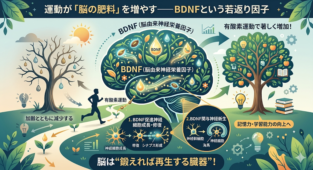 運動が「脳の肥料」を増やす──BDNFという若返り因子