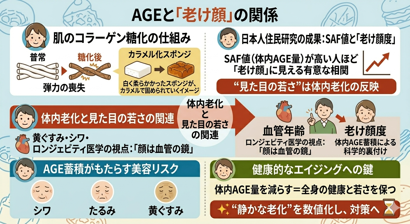 AGEと「老け顔」の関係