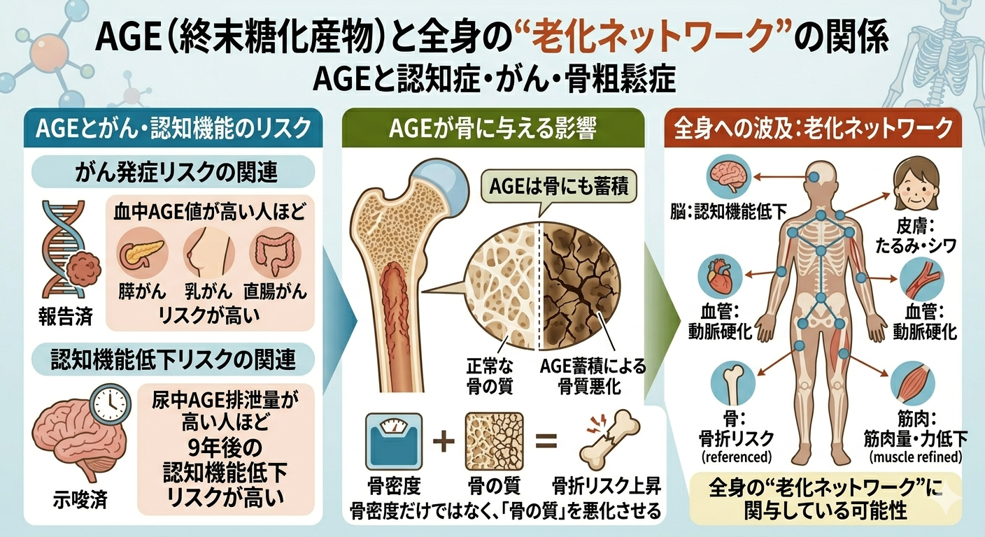 AGEと全身の”老化ネットワーク”認知症・がん・骨粗鬆症の関係