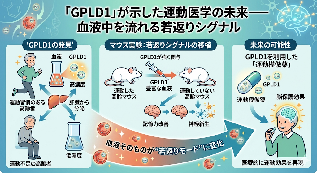 「GPLD1」が示した運動医学の未来──血液中を流れる若返りシグナル