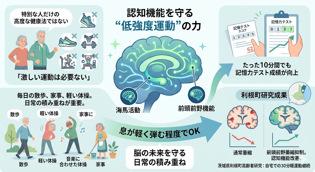 激しい運動は必要ない──認知機能を守る“低強度運動”の力