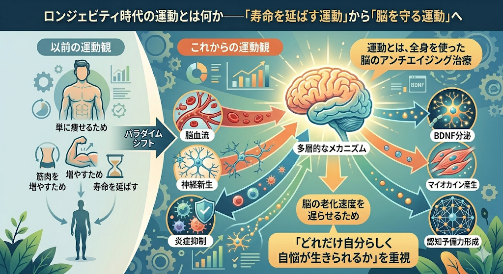 ロンジェビティ時代の運動とは何か──「寿命を延ばす運動」から「脳を守る運動」へ