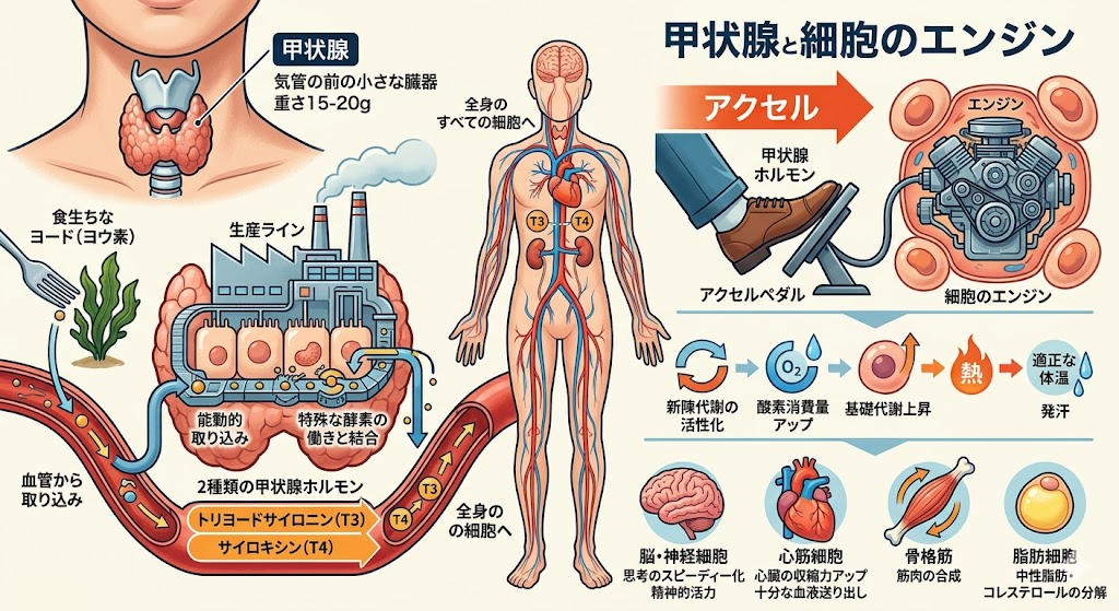甲状腺ホルモンは全身の細胞を動かす「エンジン」