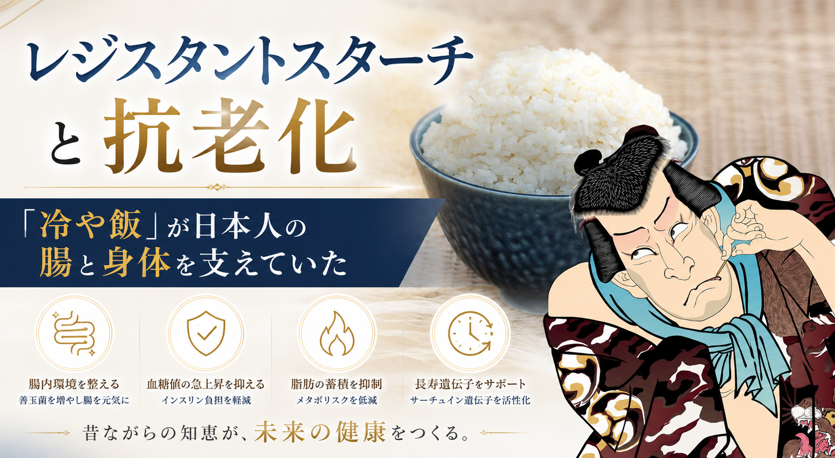 レジスタントスターチと抗老化――「冷や飯」が日本人の腸と身体を支えていた