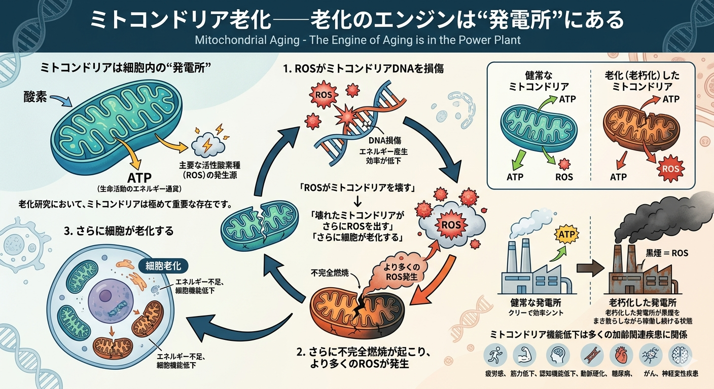 ミトコンドリア老化──老化のエンジンは“発電所”にある