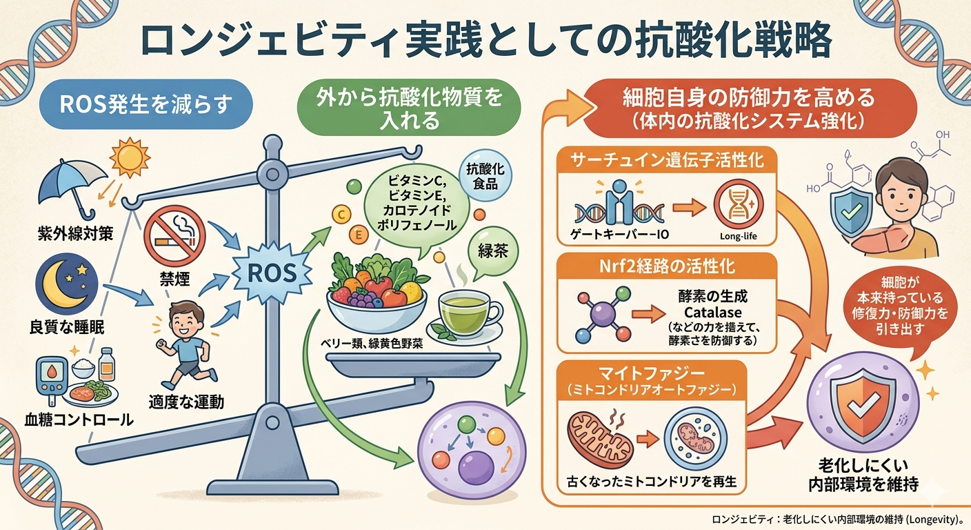ロンジェビティ実践としての抗酸化戦略──細胞を“酸化に強い体質”へ育てる