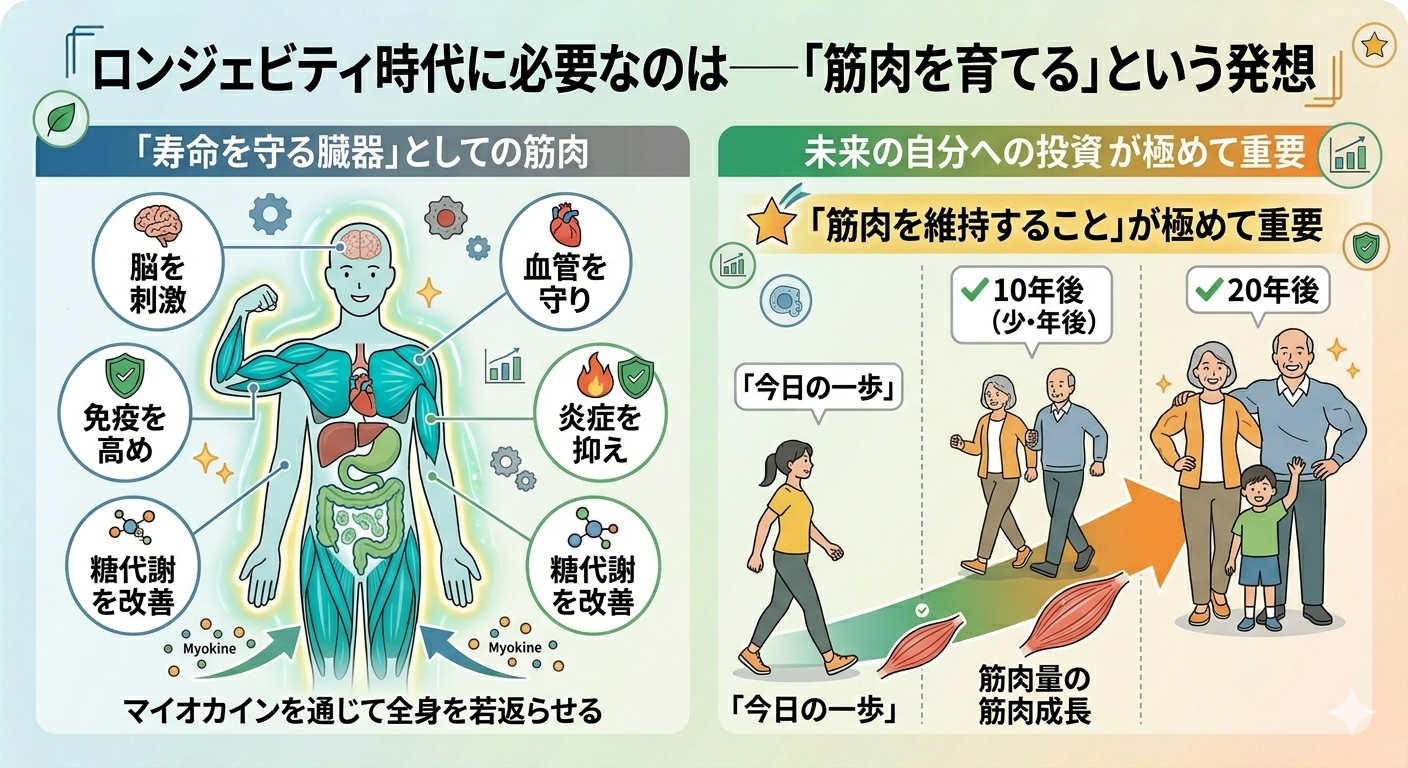 ロンジェビティ時代に必要なのは──「筋肉を育てる」という発想