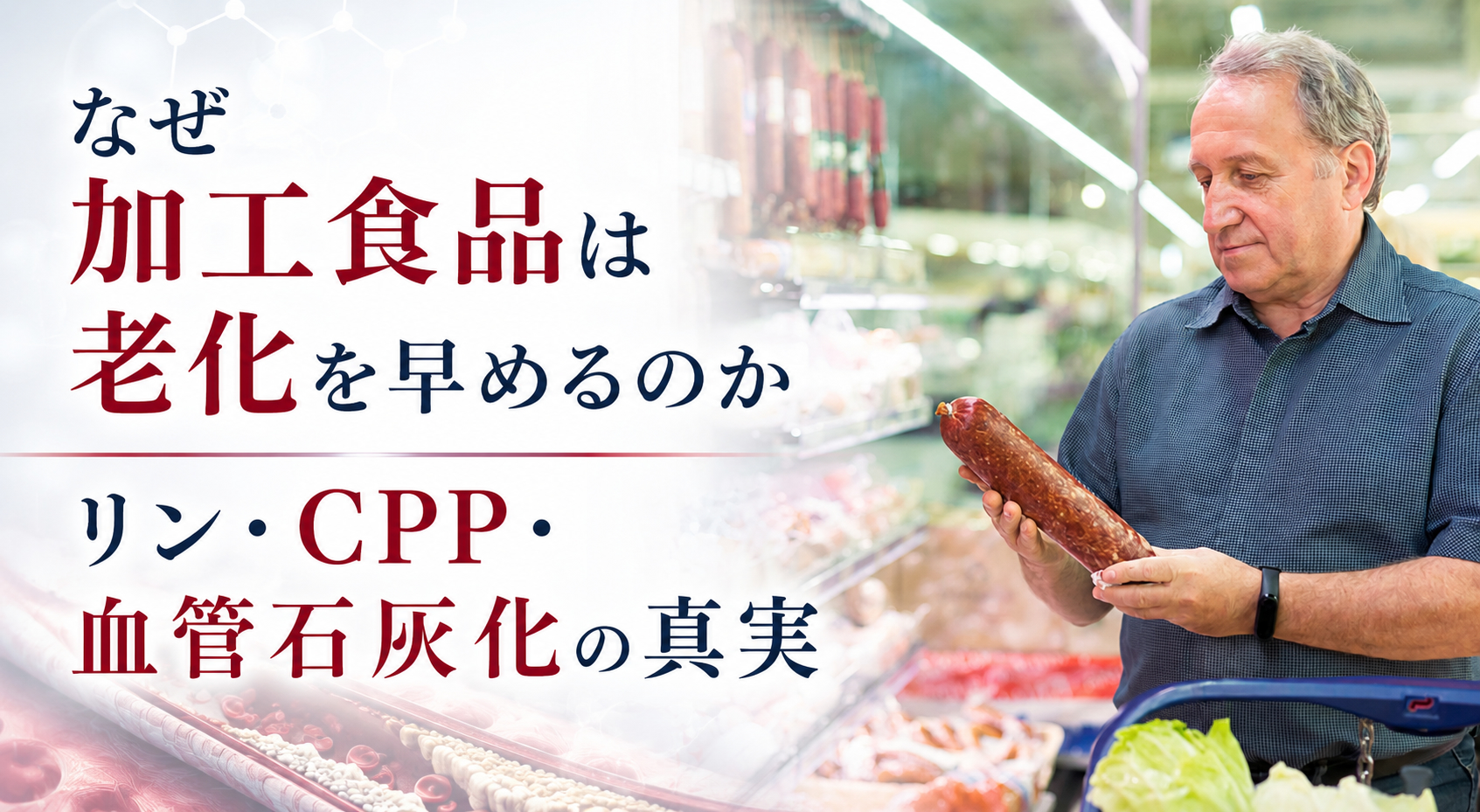 なぜ加工食品は老化を早めるのか──リン・CPP・血管石灰化の真実