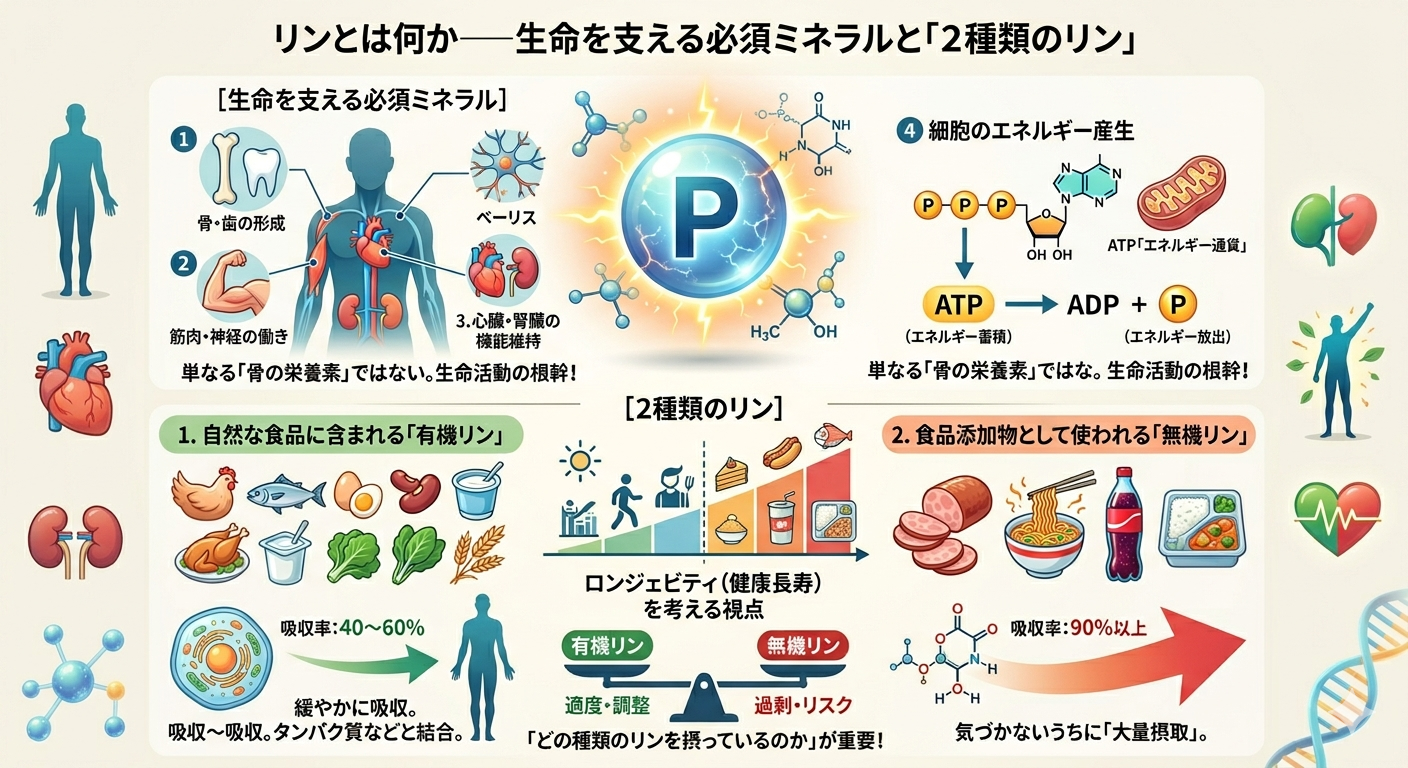 リンとは何か──生命を支える必須ミネラルと「2種類のリン」