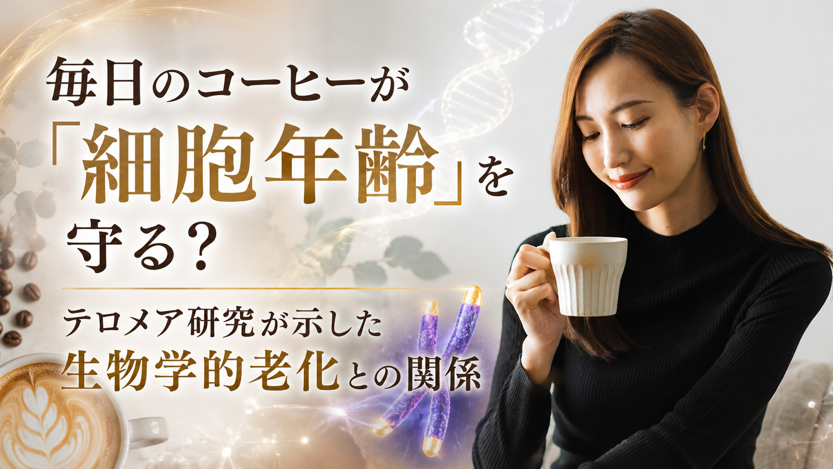 毎日のコーヒーが「細胞年齢」を守る？ ──テロメア研究が示した生物学的老化との関係