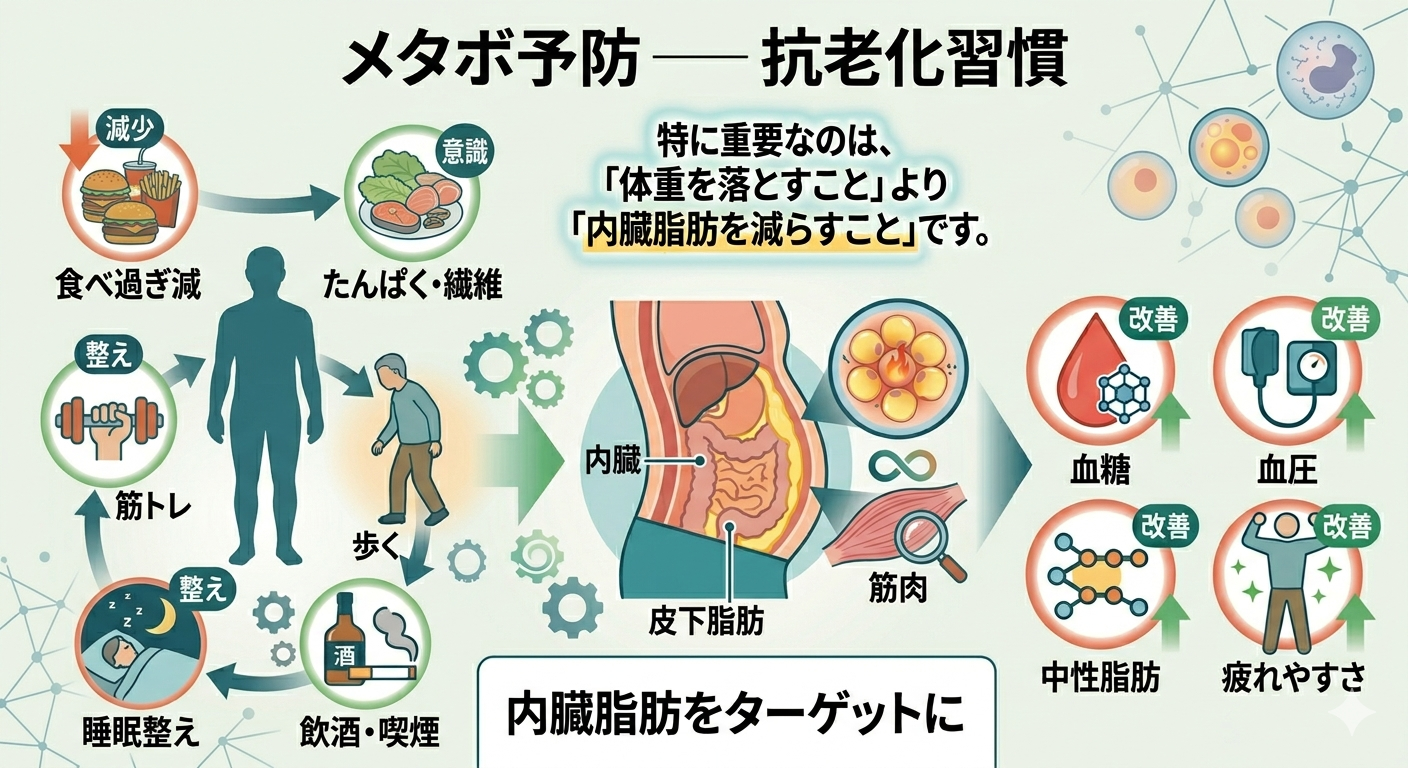 今日からできるメタボ予防──最も効果的で直接的な抗老化習慣