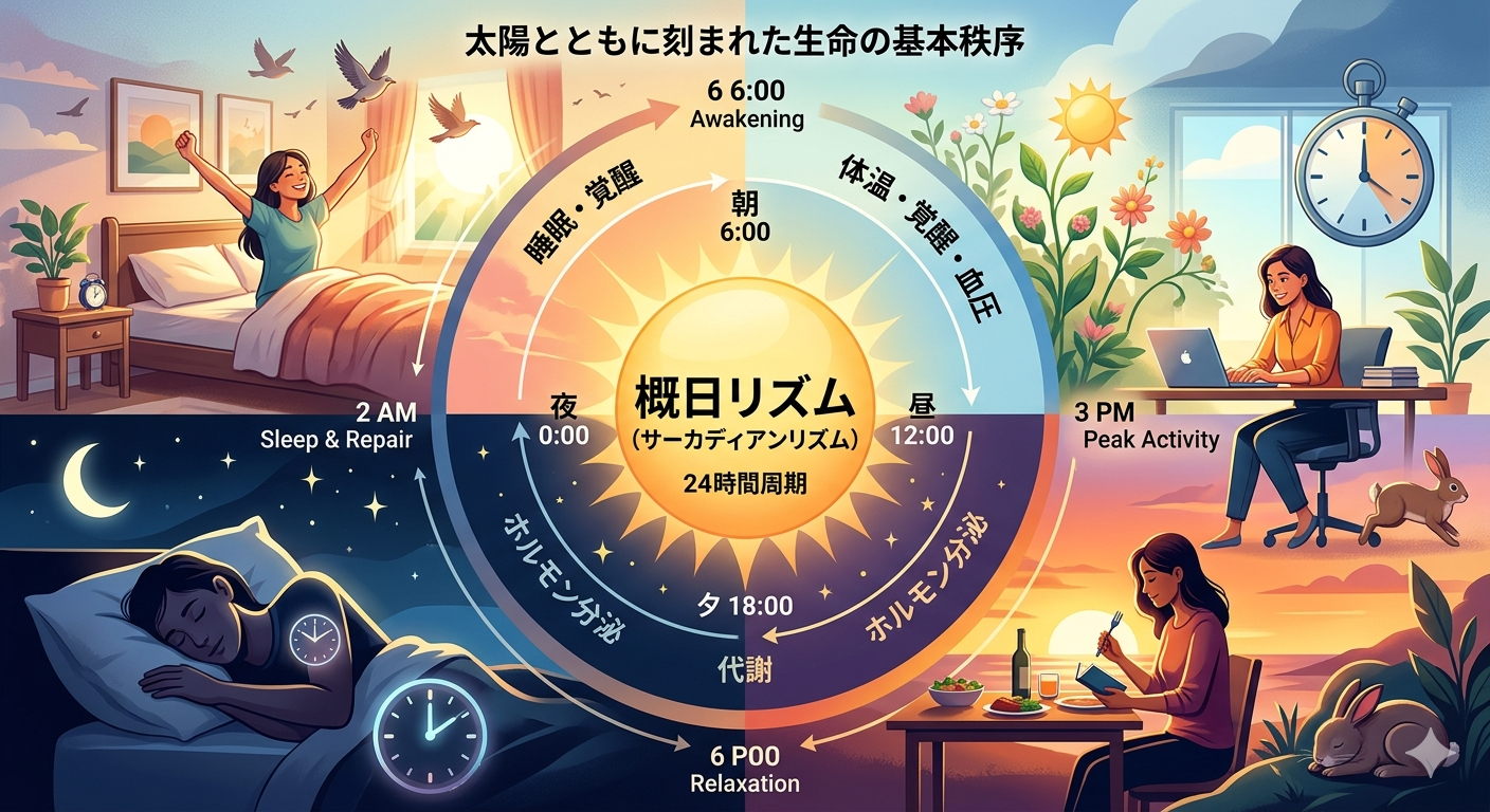 概日リズム（サーカディアンリズム）とは何か──太陽とともに刻まれた生命の基本秩序