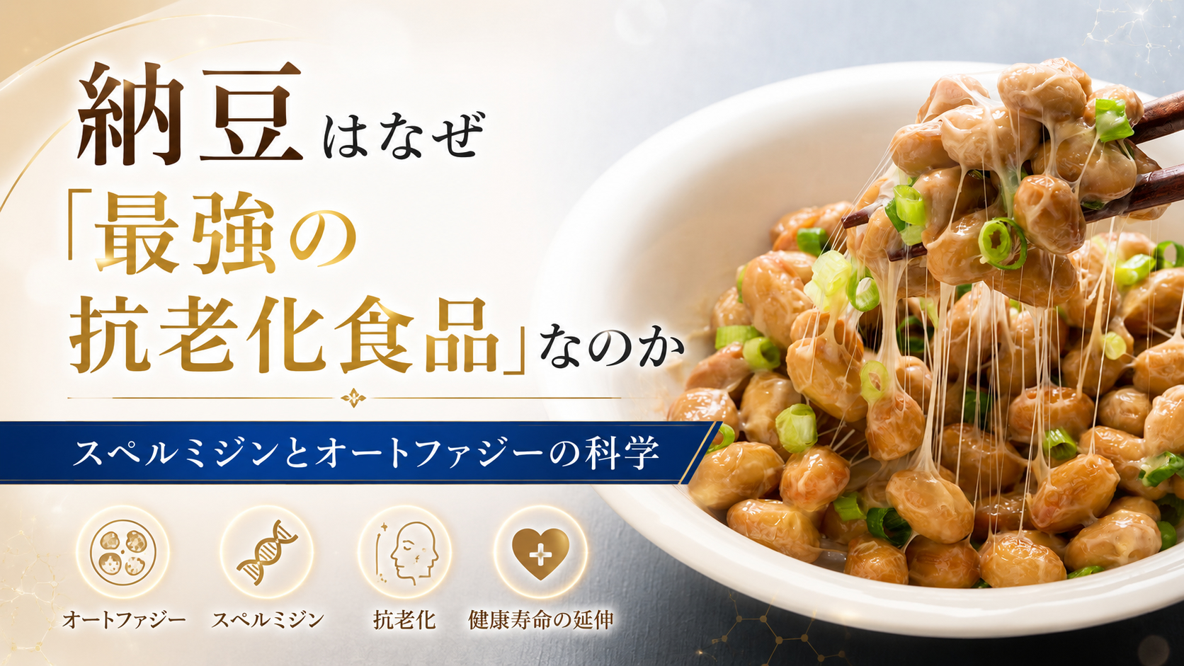 納豆はなぜ「最強の抗老化食品」なのか──スペルミジンとオートファジーの科学