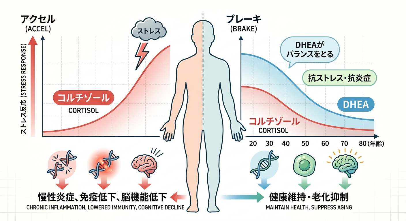 ストレス応答と酸化ダメージ ― コルチゾールとの拮抗関係