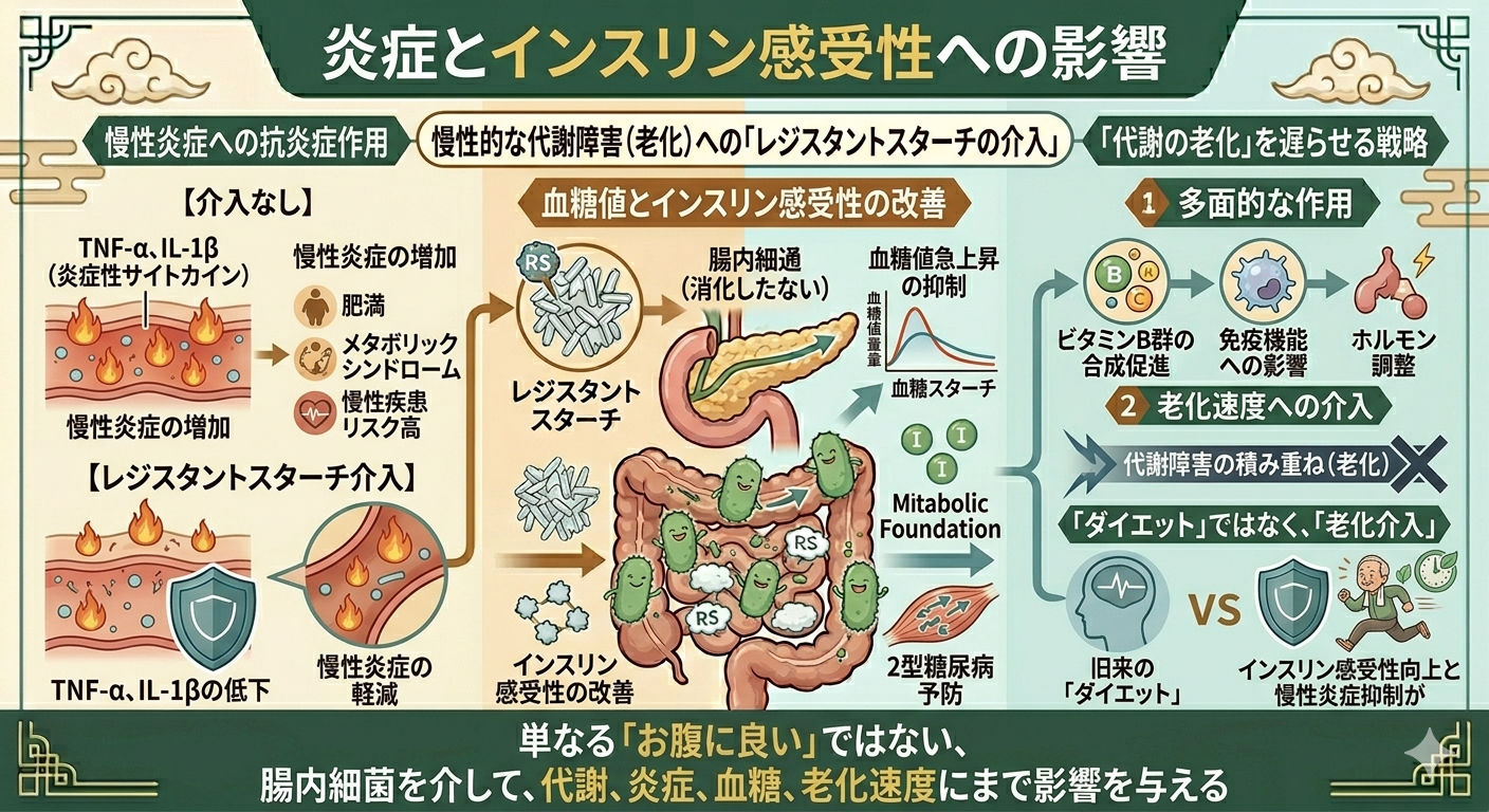 レジスタントスターチの抗炎症作用──炎症とインスリン感受性への影響