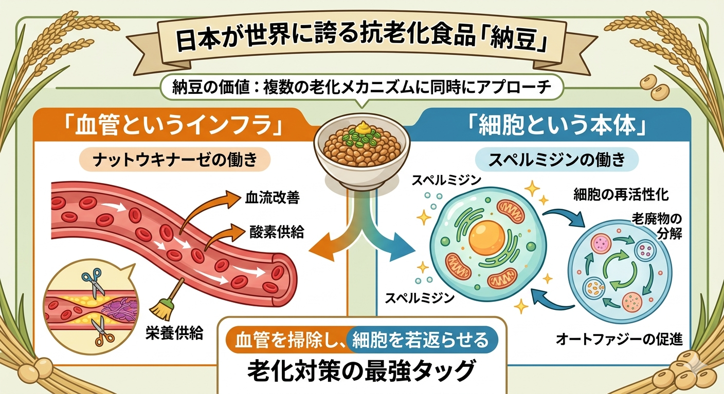 日本が世界に誇る抗老化食品「納豆」