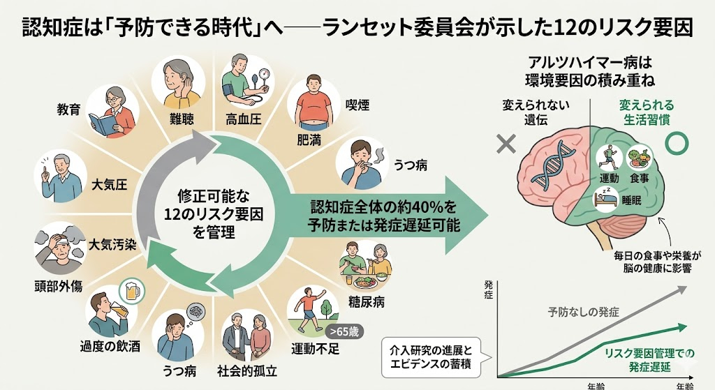 認知症は「予防できる時代」へ──ランセット委員会が示した12のリスク要因