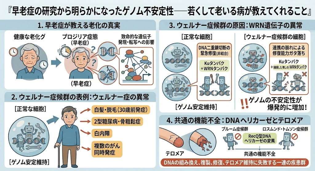 早老症の研究から明らかになったゲノム不安定性──若くして老いる病が教えてくれること