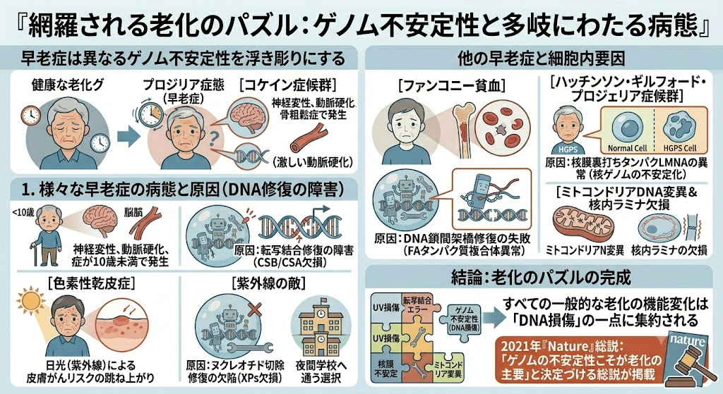 早老症の研究から明らかになったゲノム不安定性──網羅される老化のパズル