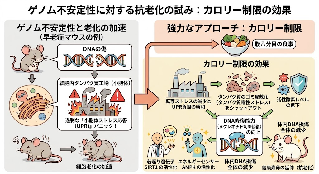 ゲノム不安定性に対する抗老化の試み
──カロリー制限という強力なアプローチ