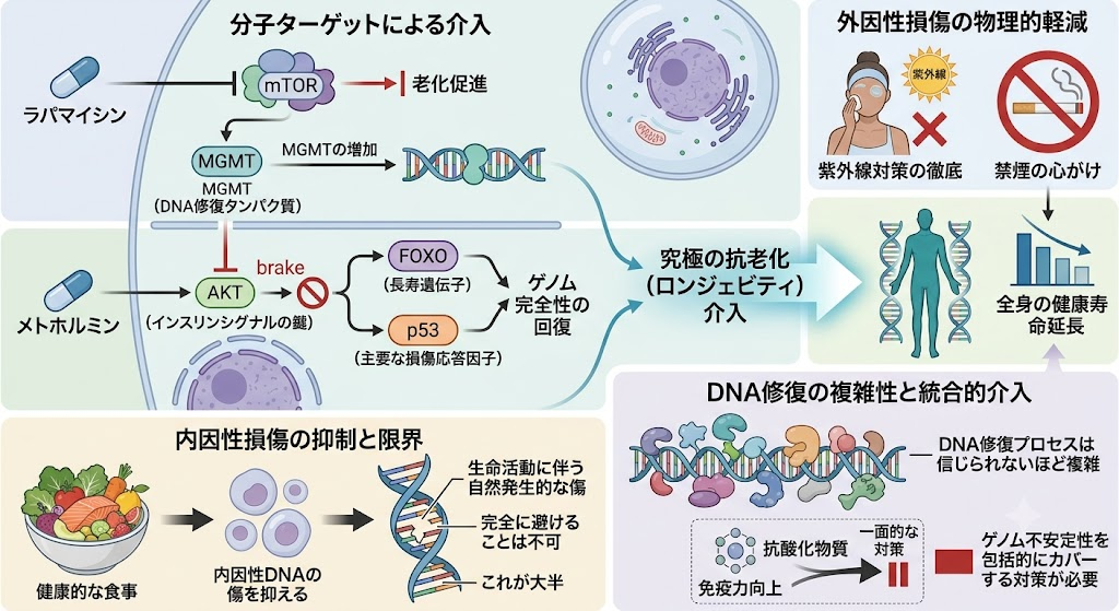 ゲノム不安定性に対する抗老化の試み
──寿命を延ばす分子ターゲット