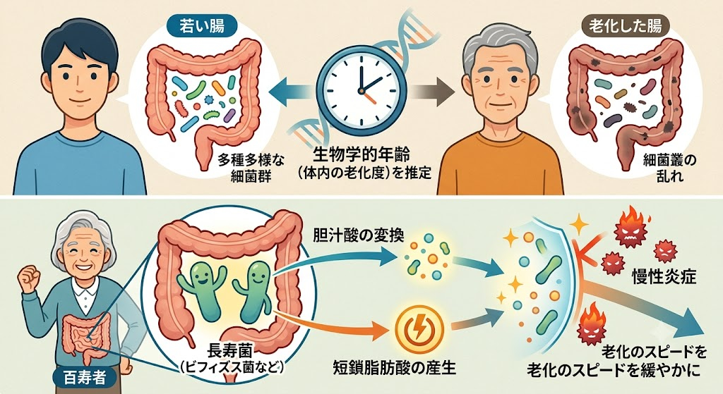 長寿菌と慢性炎症のブロック