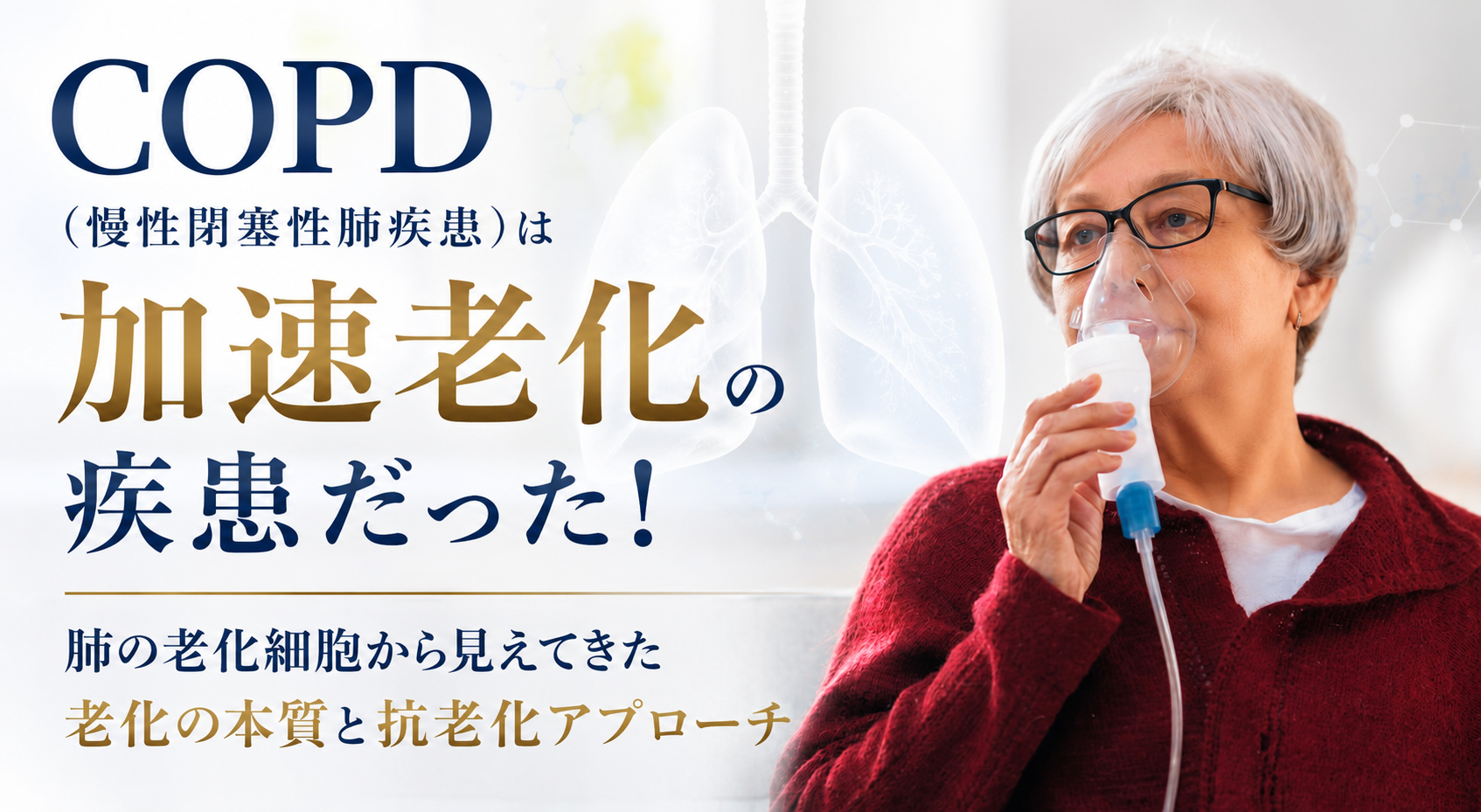 COPD（慢性閉塞性肺疾患）は加速老化の疾患だった──肺の老化細胞から見えてきた老化の本質と抗老化アプローチ