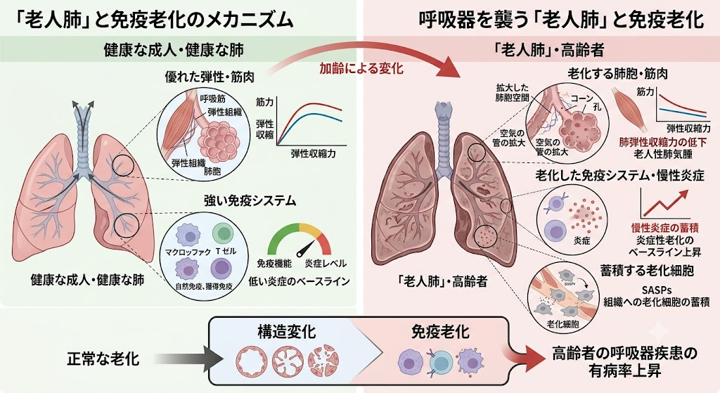 呼吸器を襲う「老人肺」と免疫老化