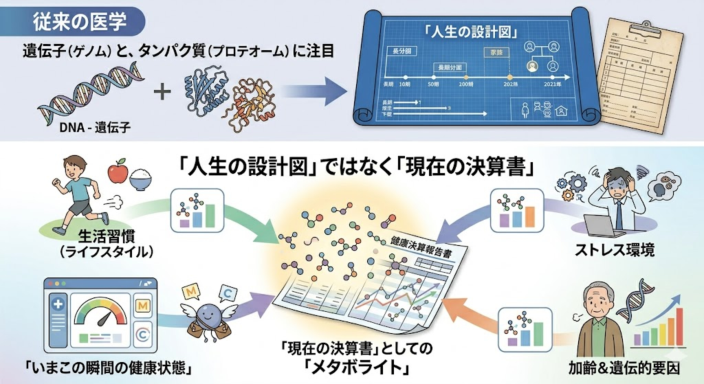 メタボライトは、「人生の設計図」ではなく「現在の決算書」