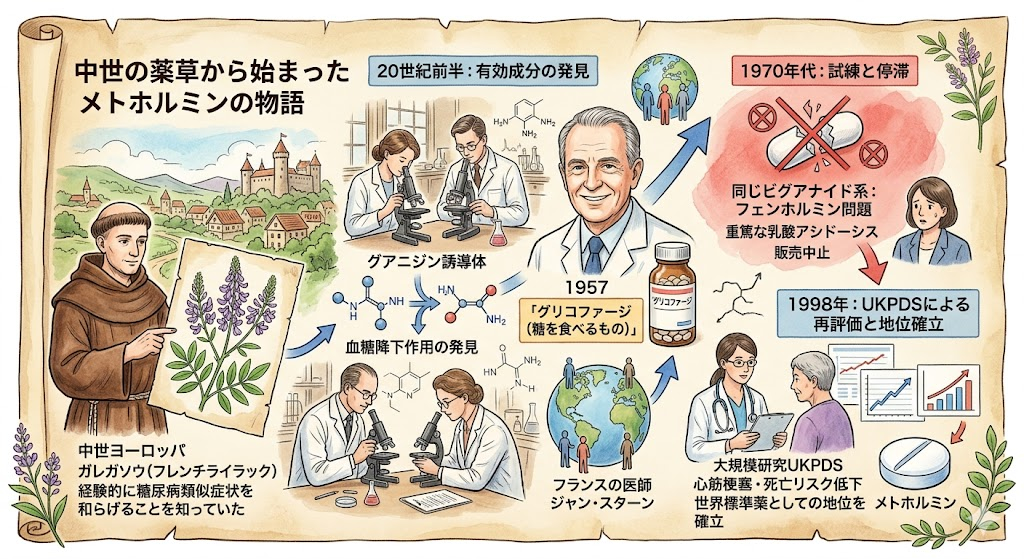 中世の薬草から始まったメトホルミンの物語