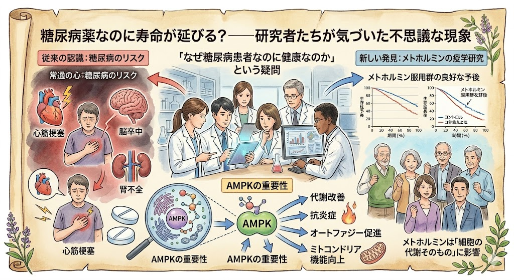 糖尿病薬なのに寿命が延びる？——研究者たちが気づいた不思議な現象