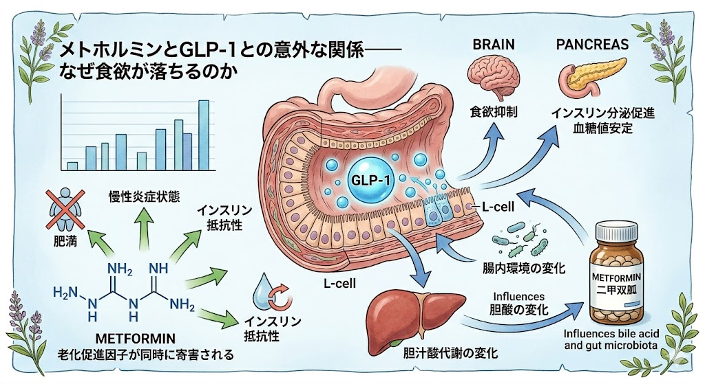 メトホルミンとGLP-1との意外な関係——なぜ食欲が落ちるのか