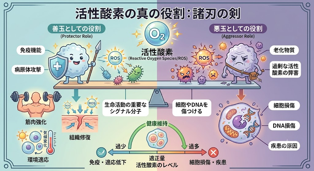 活性酸素は本当に悪者なのか——私たちを守る「善玉」としての役割
