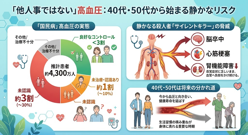 高血圧は「他人事」ではない──40代・50代から始まる静かなリスク
